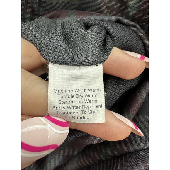 Forresters Mens Windbreaker Size Large Gray Plaid Long Sleeve V-Neck - Picture 5 of 10